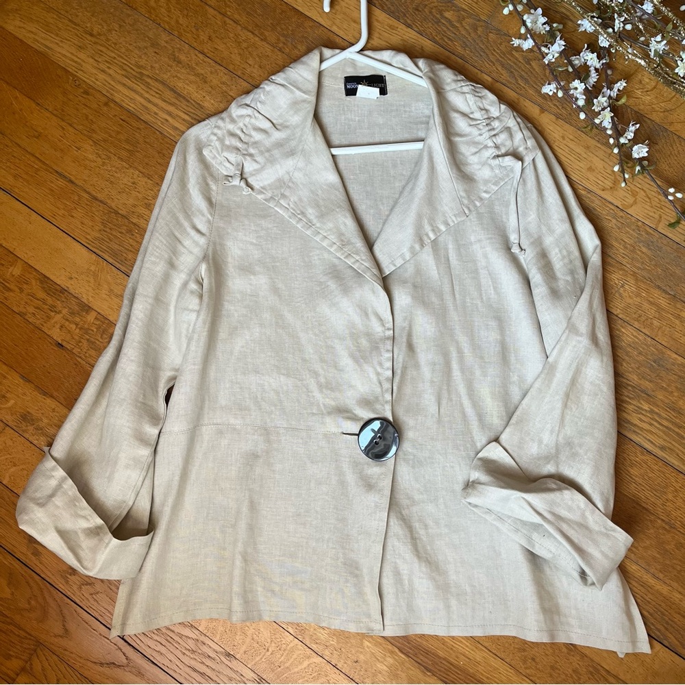 CONNIE’S MOONLIGHT 100% Linen Jacket Lagenlook